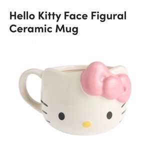 Sanrio Hello Kitty Pink and White Ceramic Mug. New